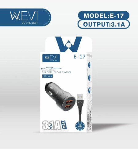 WEVI 3.1A DUAL USB CAR CHARGER